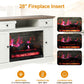 RoyalCraft TV Stand with 28'' Fireplace for TVs up to 55'', Media Console Table with Adjustable Shelves, Double-door Design, Entertainment Center for Living Room, Bedroom