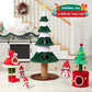 Keygarzone Christmas Tree Cat Tower for Indoor Cats, Multi-Level Wooden Cat Tree