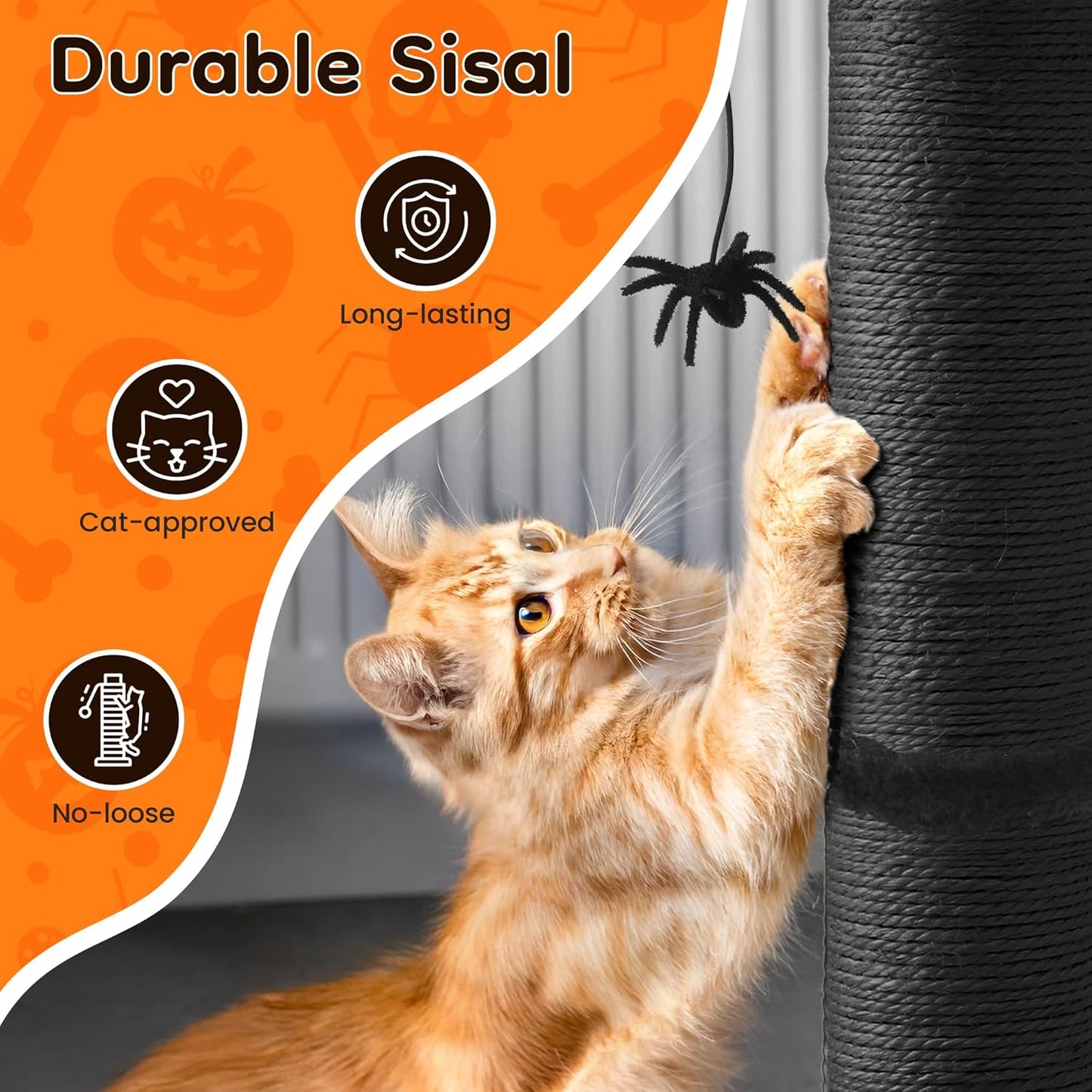 Keygarzone 25" Halloween-Themed Cat Scratching Post