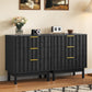 Royalcraft 3 Drawer Dresser, Modern Chest of Drawers with Fluted Panel Design, Wooden Storage Nightstand Side Table with Chic Edge Pull, Perfect for Bedroom, Living Room, Entryway