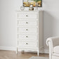 Royalcraft Dresser for Bedroom, Modern 5 Drawer Dresser with Solid Wood Legs and Painted Finish, Tall Chest of Drawers, Wooden Storage Cabinet Organizer for Living Room, Nursery, Hallway, Entryway