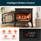 Royalcraft Freestanding Electric Fireplace Heater, Portable Electric Stove with Realistic 3D Flame Effect and Infrared Heating, Classic Mantel Design for Living Room and Bedroom
