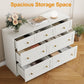Royalcraft 7 Drawer Dresser, Modern Chest of Drawers with Gold Knobs, Wooden TV Stand Storage Organizer for Bedroom, Living Room, Entryway