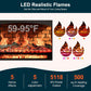 Royalcraft Freestanding Electric Fireplace Heater, Portable Electric Stove with Realistic 3D Flame Effect and Infrared Heating, Classic Mantel Design for Living Room and Bedroom