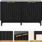 Royalcraft 50'' Buffet Cabinet with Storage, Fluted Sideboard with Doors and Adjustable Shelves, Wood Credenzas Console Table, Coffee Bar Cabinet for Kitchen, Dining Room, Living Room