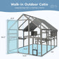 Keygarzone Outdoor Cat Enclosure 110"L x 74.5"W x 74.5"H