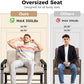 Royalcraft Modern Accent Chair, Comfy Armchair with Cushion and Metal Frame, Lounge Sofa Chair for Living Room, Bedroom, Home Office