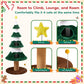Keygarzone Christmas Tree Cat Tower for Indoor Cats, Multi-Level Wooden Cat Tree