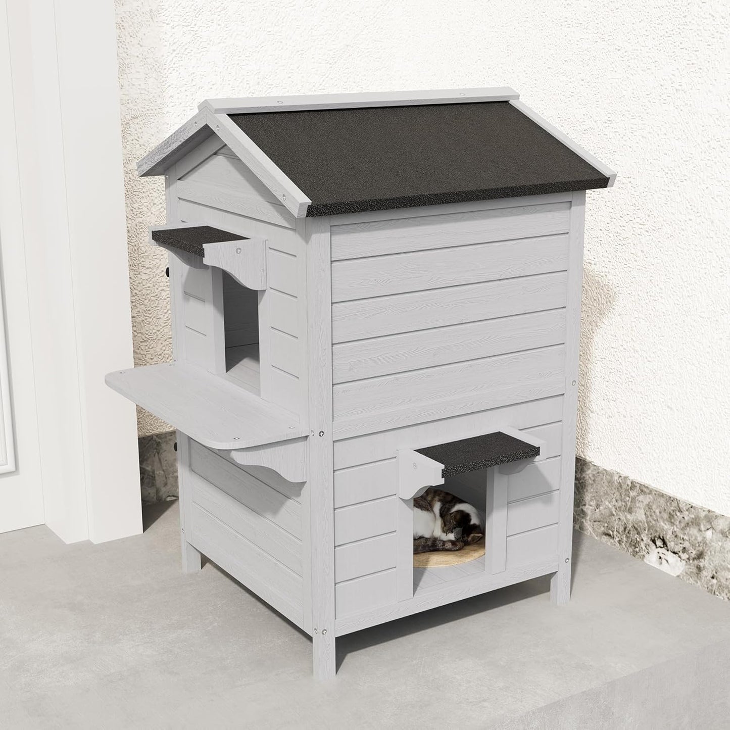 Keygarzone Outdoor Cat House for Multiple-Cats