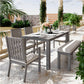 May in Color Aluminum 6 Pieces Patio Dining Sets, Outdoor Dining Table with 4 Chairs and Bench, Outdoor Patio Dining Furniture Set with Removable Cushion for Lawn, Garden, Backyard, Gray