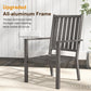 May in Color Aluminum 6 Pieces Patio Dining Sets, Outdoor Dining Table with 4 Chairs and Bench, Outdoor Patio Dining Furniture Set with Removable Cushion for Lawn, Garden, Backyard, Gray