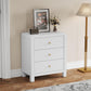 Royalcraft 3 Drawer Dresser, Modern Chest of Drawers with Rounded Table Corners, Wooden Closet Dresser Nightstand Side Table with Ample Storage Space for Bedroom, Living Room, Entryway, Natural Wood