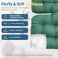 RoyalCraft Patio Rocking Chair with Ottoman and Cushions, Patio Wicker Egg Chair for Outdoor & Indoor, Oversized Papasan Chair, Outdoor Lounge Recliner Chair for Garden, Porch
