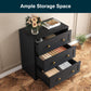 Royalcraft Nightstands, Modern 3-Drawer Bedside Tables with Gold Round Knobs, Wooden End Tables, Accent Chests of Drawers for Bedroom, Living Room, Hallway, or Closet
