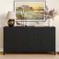 RoyalCraft Sideboard Buffet Cabinet with Storage, 60'' Mid Century Modern Storage Cabinet with 4 Doors and Adjustable Shelves, Accent Cabinet for Entryway, Dining Room, Living Room, Bedroom