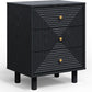 RoyalCraft 3 Drawer Nightstand, Small Dresser with Solid Wood Legs, Wooden Storage Night Stand Side Table, Modern Chest of Drawers Organizer for Bedroom, Living Room, Entryway