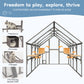 Keygarzone Outdoor Cat Enclosure 110"L x 74.5"W x 74.5"H