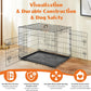 Dog Crate with Double Doors, 24- 53 Inch