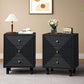 RoyalCraft 3 Drawer Nightstand, Small Dresser with Solid Wood Legs, Wooden Storage Night Stand Side Table, Modern Chest of Drawers Organizer for Bedroom, Living Room, Entryway