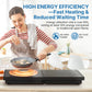 Heynemo Portable Dual Induction Cooktop, 1000W+800W Electric Double Burner Induction Cooker Hot Plate 8 Power 8 Temperature Settings, Countertop Burner with Timer, Black