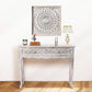 RoyalCraft 42" Console Table with Carved Drawers, Farmhouse Wood Entryway Table, Small Sofa Table for Living Room, Entryway Table with Storage, Foyer Table for Hallway, Front Door, Gray