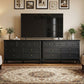 Heynemo 7 Drawer Dresser for Bedroom, Chest of Drawers with Solid Wood Legs and Painted Surface, Black