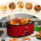 Superjoe 22QT Electric Roaster Oven, with Self-Basting Lid, Stainless Steel Roaster Pan, Red