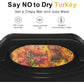 Superjoe 22 QT Electric Roaster Oven, with Self-Basting Lid, Stainless Steel Roaster Pan, White