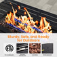 Heynemo 43" Outdoor Propane Fire Pit Table with Waterproof Cover, 2-in-1 50,000 BTU Gas Fire Table with Lid & Decorative Lava Rocks