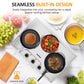 Sunvivi 1800W Three-burner portable electric ceramic stove - knob control, indicator light, compatible with all cookware, suitable for a variety of cooking scenarios, silver