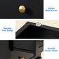 May in Color Black Nightstands Set of 2, Modern 3-Drawer Bedside Tables with Gold Knobs, Wooden End Tables for Bedroom, Living Room, Hallway, or Closet