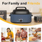 Superjoe 22 Quart Electric Roaster Oven with Self-Basting Lid, Turkey Roaster Oven Buffet with Removable Pan, Cool-Touch Handles, Blue