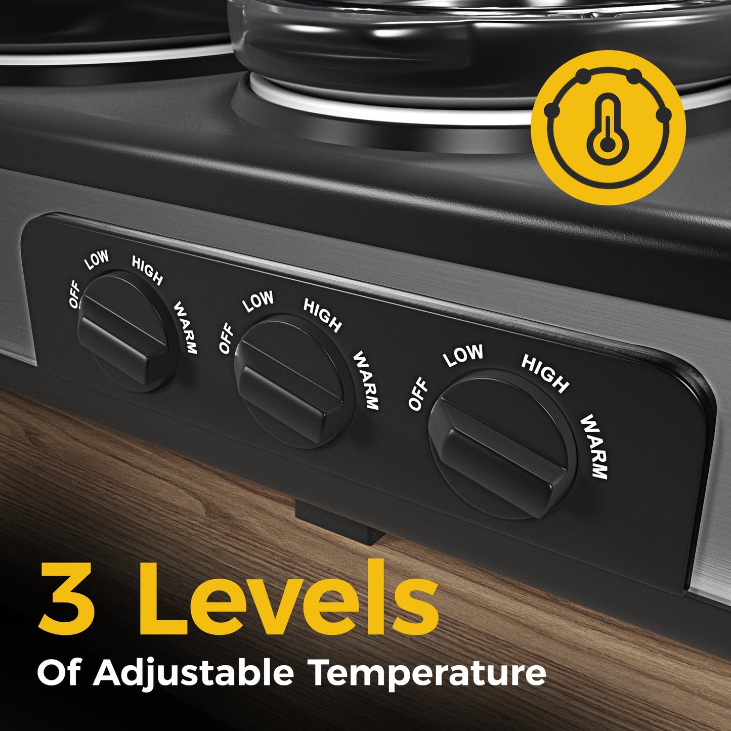 Triple Slow Cooker with 3 Spoons, 3 Pot 1.5 Quart Oval Crock Food Warmer Buffet Server, Stainless Steel