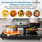 Heynemo Portable Dual Induction Cooktop, 1000W+800W Electric Double Burner Induction Cooker Hot Plate 8 Power 8 Temperature Settings, Countertop Burner with Timer, Black