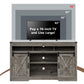 Heynemo Farmhouse TV Stand for TVs up to 70", Modern Entertainment Center with Sliding Barn Doors, Media Console Storage Cabinet for Living Room Bedroom, Light Grey