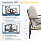 Heynemo 5-Seater Outdoor Patio Furniture Set, 4 Piece Patio Conversation Set with Coffee Table, Metal Furniture Set for Porch Backyard Garden, Coffee