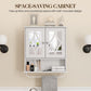 RoyalCraft Bathroom Medicine Cabinet with Mirror, Vanity Wall Mounted Storage Cabinet with Adjustable Shelves and Towel Bar, Hanging Wall Cabinet for Bathroom, Laundry, Living Room, White