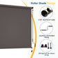 CozyHome Outdoor Roller Shade 10' x 8', Cordless Patio Shade with Crank Handle, 95% UV Protection, Aluminum Privacy Sun Shade for Patio, Brown