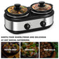 Cozy Home Superjoe 2.5 qt Dual Pot Stainless Steel Crock Electric Slow Cooker