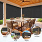 Heynemo 6'x 8' Outdoor Roller Shade, Cordless Patio Shade with Crank Handle, 95% UV Protection Outdoor Blind for Porch, Gazebo, Pergola, Black