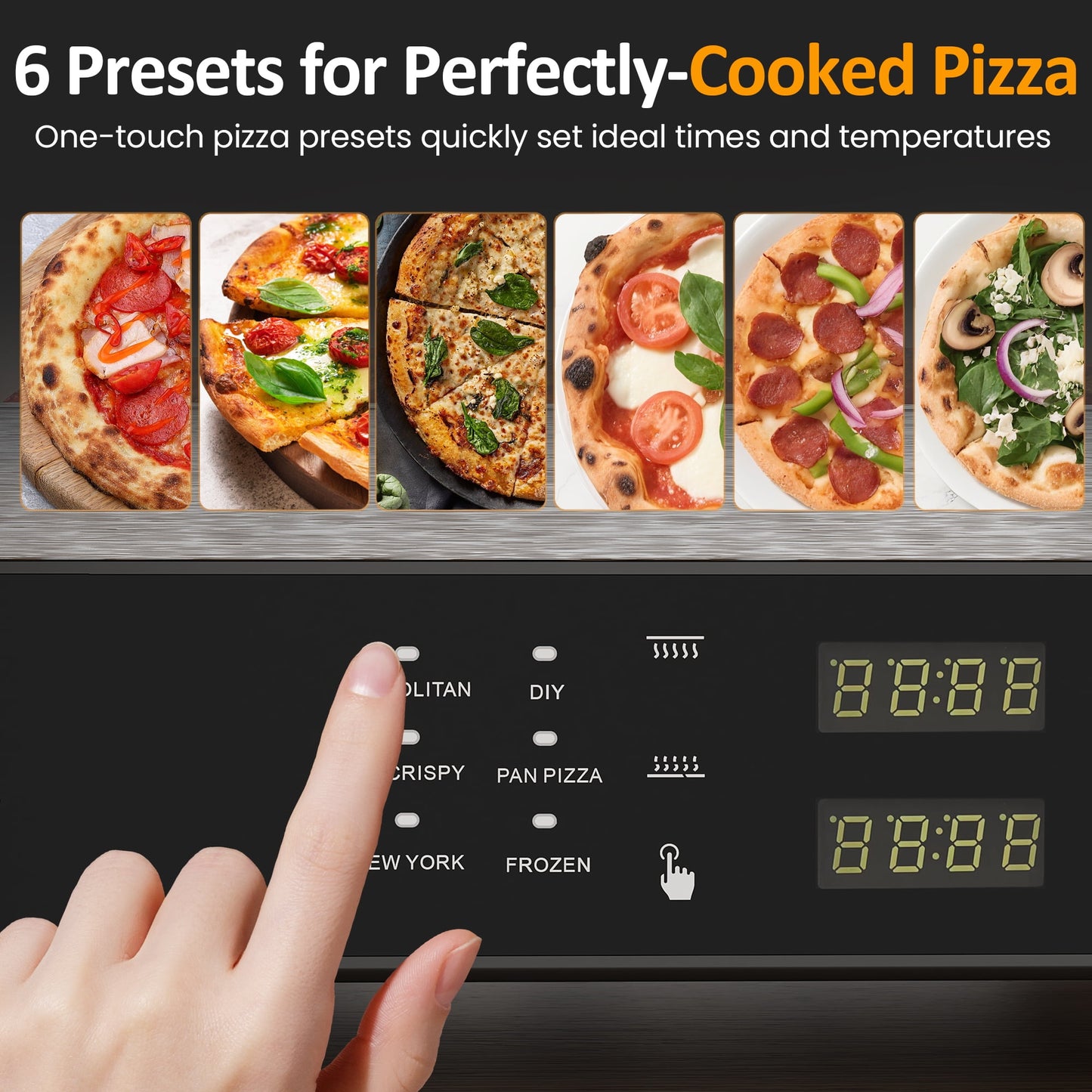 Sunvivi Electric Indoor Pizza Oven with 6 Presets