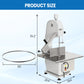 Heynemo Electric Bone Saw, 1500W Meat Cutting Bandsaw with 0.16-7.9" Thickness Range, 5 Blades for Beef, Pork, Fish