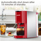 Homepraise 3 IN 1 Multi Capsules Coffee Machine,coffee machine with automatic cleaning function,for Strong Espresso,Americano Coffee,Cappuccino,Macchiato et,Red