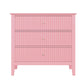 Heynemo Pink 30" Dressers Set of 2, Modern 3-Drawer Wood Nightstands with Ball Bearing Slides, Wide Storage Chests for Bedroom, Living Room, Entryway or Office
