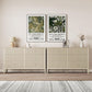 May in Color Beige 6 Drawer Dresser, Fluted Modern Chest of Drawers for Bedroom
