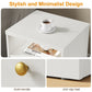Heynemo white Nightstand with Storage Shelf & Door, Faux Drawer Design End Table, Compact Side Table for Bedrooms, Dorm Rooms & Small Spaces, Set of 2