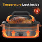 Sunvivi 22 Quart Electric Turkey Roaster Oven with Visible Glass Lid, Removable Pan & Rack, Stainless Steel, Silver-2