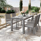 May in Color Aluminum 5 Pieces Patio Dining Sets, Outdoor Dining Table with 4 Chairs, Outdoor Patio Dining Furniture Set with Removable Cushion for Lawn, Garden, Backyard, Gray