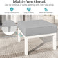 Royalcraft Outdoor Footstools Patio Ottoman Set of 2, Aluminum All-Weather Outdoor Footrest Seat with Removable Cushions, Patio Furniture Ottomans for Garden, Backyard, Poolside-Gray