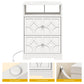 Heynemo Modern Accent Side Table with 2 Drawers, Gold Knobs, and Diamond Carvings, Large Night Stand for Living Room, Bedroom, Entryway, White